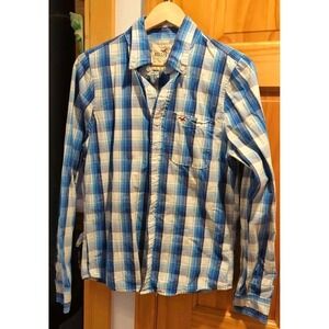 Hollister California Plaid Button Up Shirt Mens Size Small‎